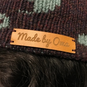 Lederetikett - Made by Oma